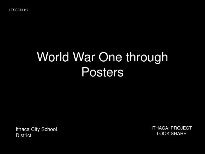 world war one through posters