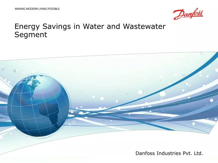 energy savings in water and wastewater segment