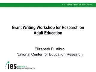 Grant Writing Workshop for Research on Adult Education