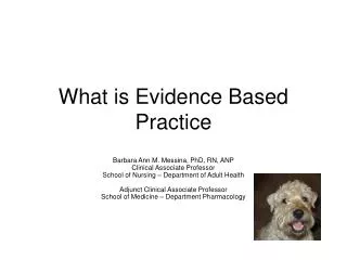 What is Evidence Based Practice