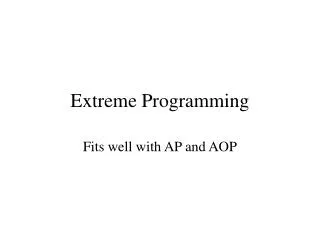 Extreme Programming