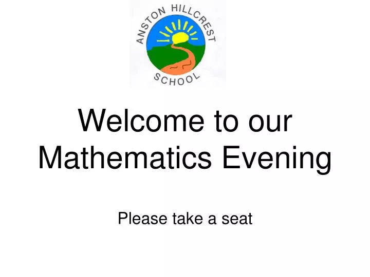 welcome to our mathematics evening