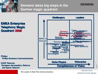 Siemens takes big steps in the Gartner magic quadrant