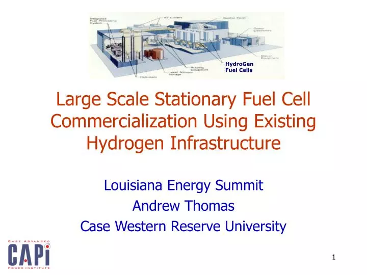 large scale stationary fuel cell commercialization using existing hydrogen infrastructure