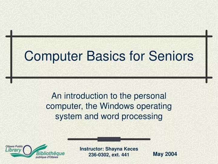 computer basics for seniors
