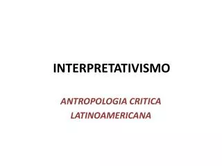 interpretativismo