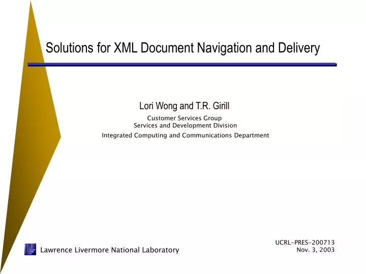 solutions for xml document navigation and delivery