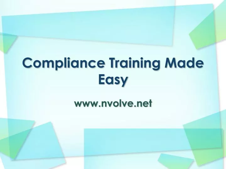 compliance training made easy