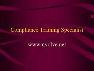 Online Compliance Training