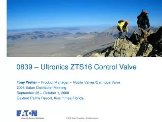 0839 – Ultronics ZTS16 Control Valve