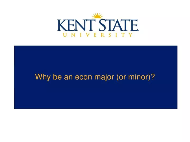why be an econ major or minor
