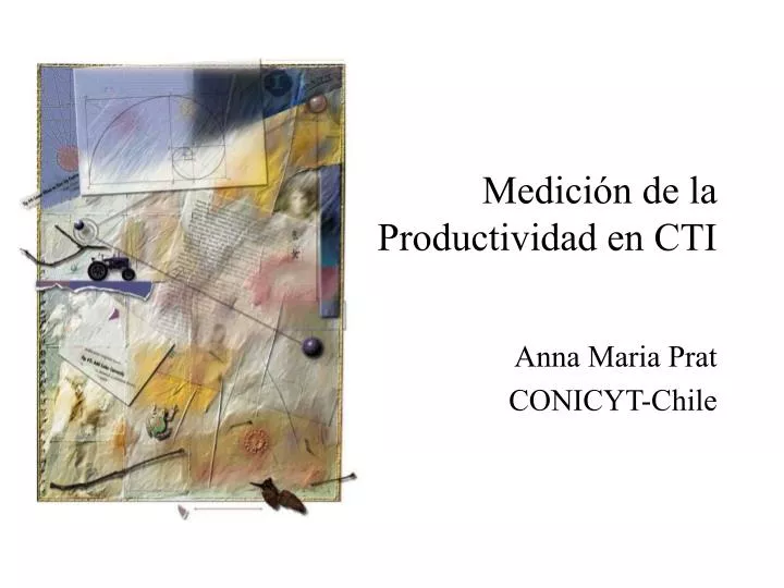 medici n de la productividad en cti