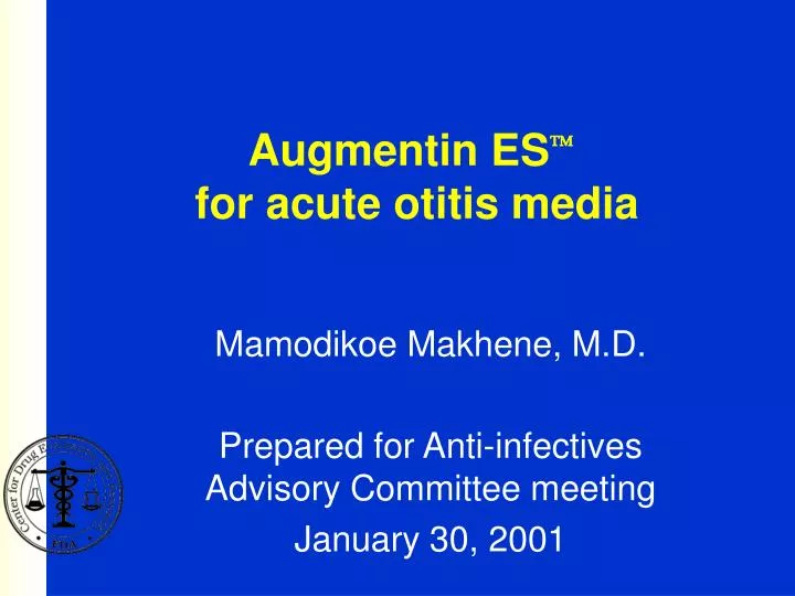 augmentin es for acute otitis media