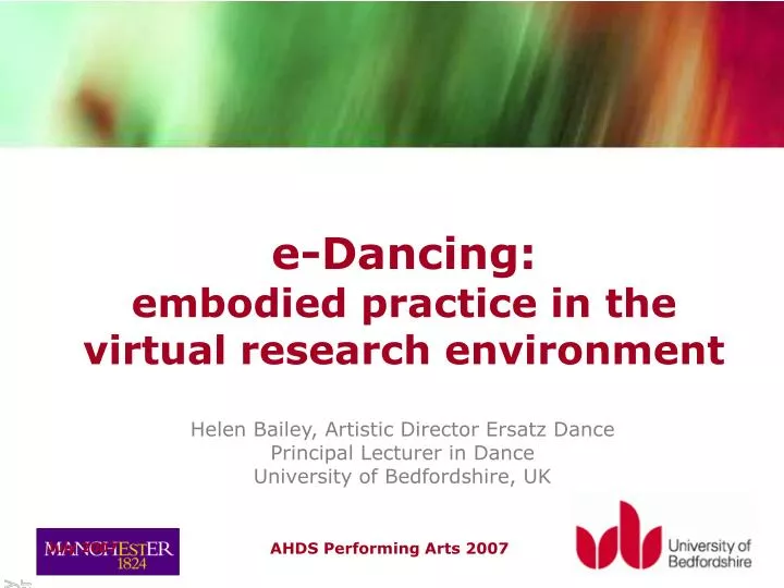 e dancing embodied practice in the virtual research environment
