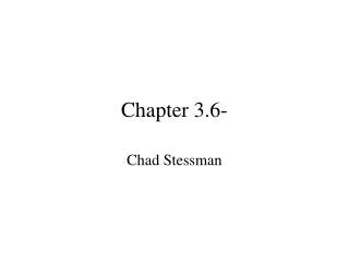 Chapter 3.6-
