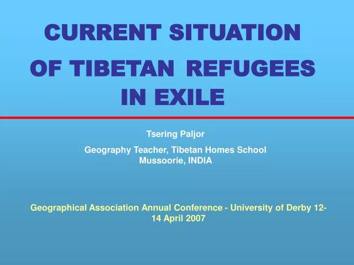 current situation of tibetan refugees in exile
