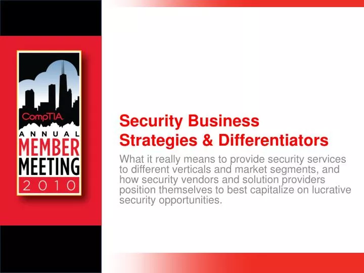security business strategies differentiators