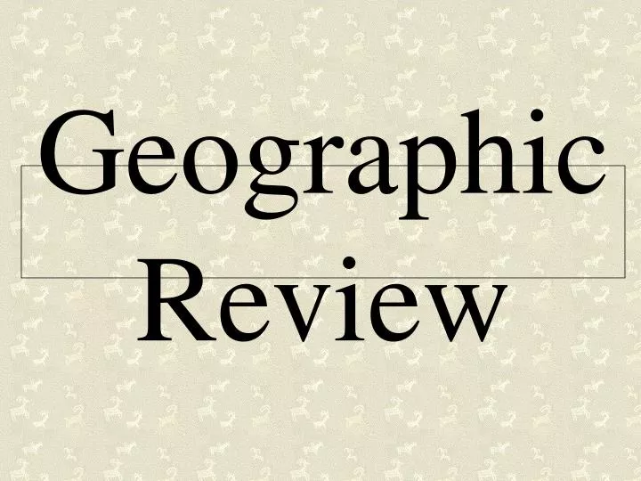 geographic review