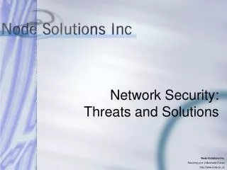 Network Security: Threats and Solutions