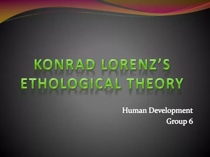 konrad lorenz s ethological theory