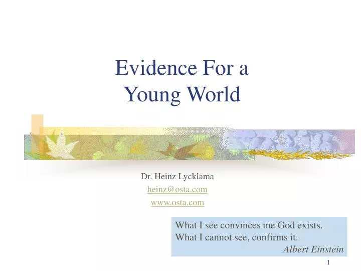 evidence for a young world