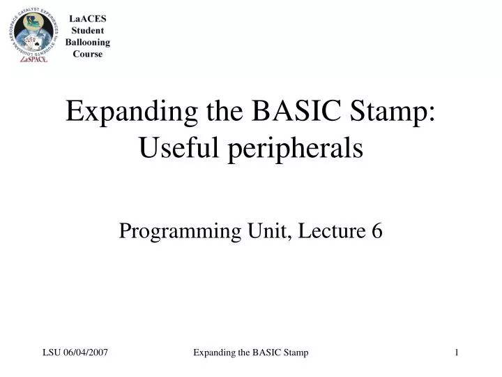 expanding the basic stamp useful peripherals
