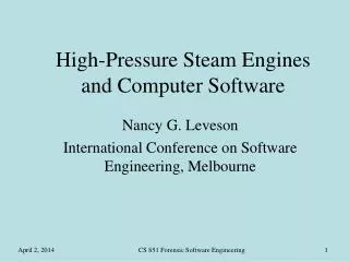 High-Pressure Steam Engines and Computer Software