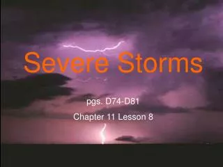 Severe Storms…