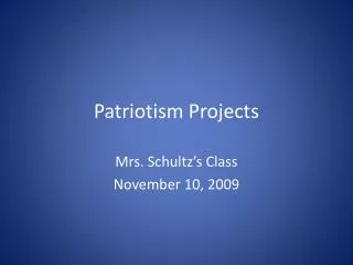 Patriotism Projects