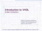 Introduction to VHDL (A Basic Introduction) - slide 1