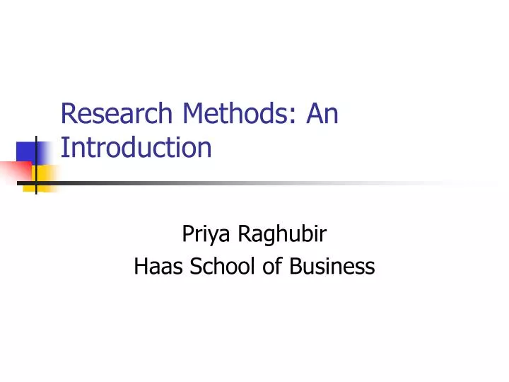 research methods an introduction