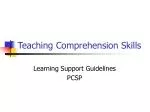 Teaching Comprehension Skills - slide 1