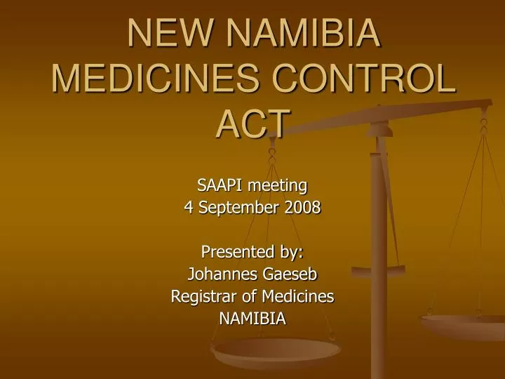 new namibia medicines control act