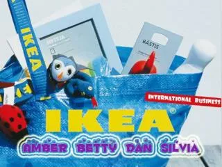 Introduction &amp; History IKEA’s Layout Company Analysis SWOT Industry Analysis IKEA’s Competitors Cultural Perspective