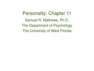 Personality: Chapter 11