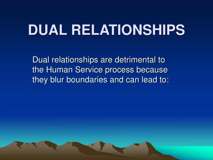 dual relationships