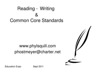 Reading - Writing &amp; Common Core Standards