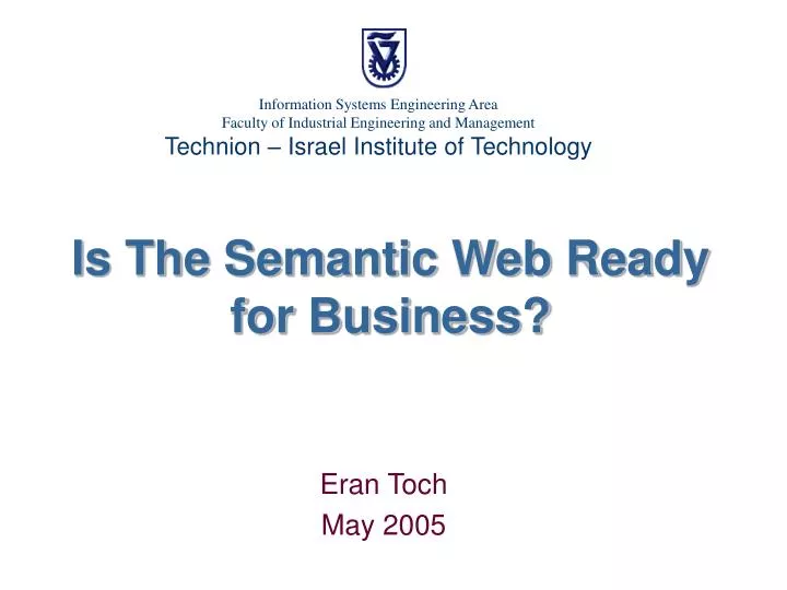 is the semantic web ready for business