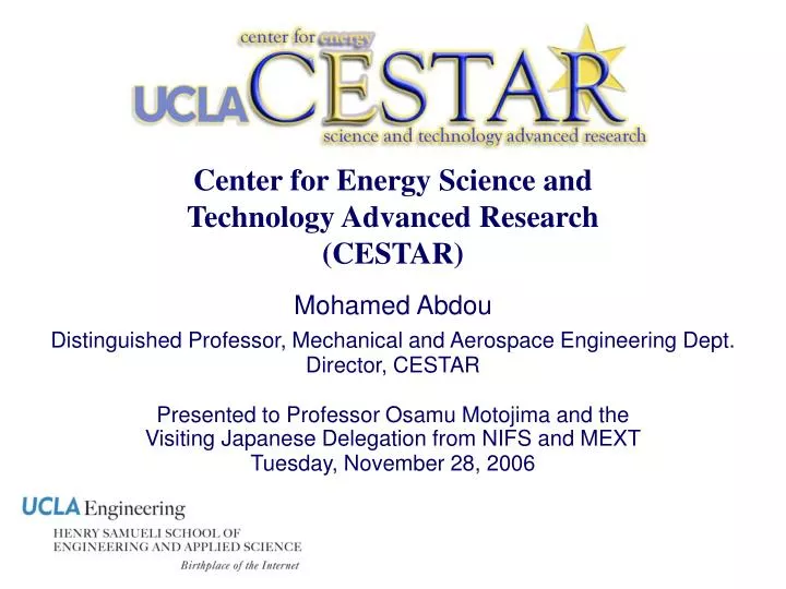 center for energy science and technology advanced research cestar