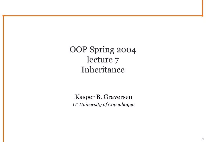 oop spring 2004 lecture 7 inheritance