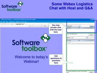 Some Webex Logistics Chat with Host and Q&amp;A