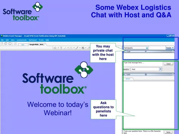 some webex logistics chat with host and q a
