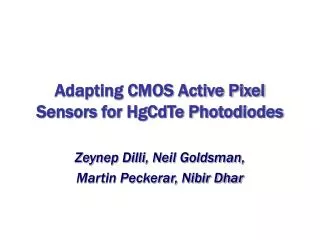 Adapting CMOS Active Pixel Sensors for HgCdTe Photodiodes