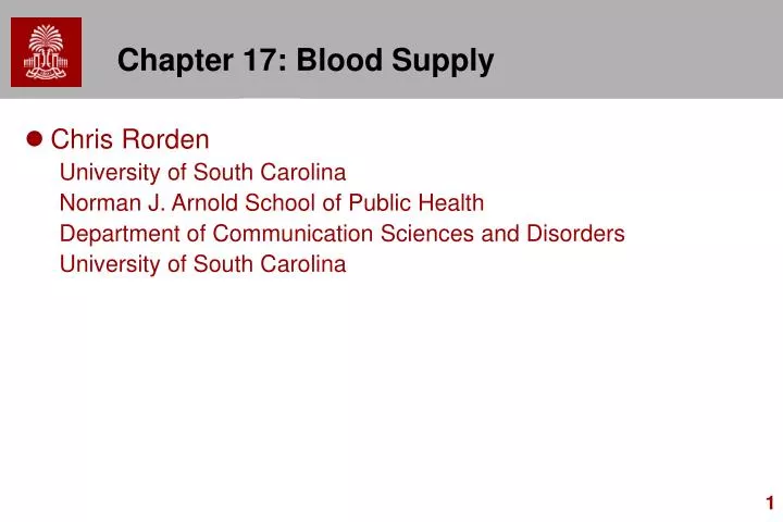chapter 17 blood supply