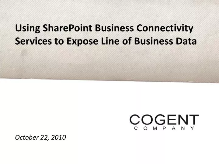 using sharepoint business connectivity services to expose line of business data