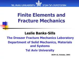 Finite Elements and Fracture Mechanics
