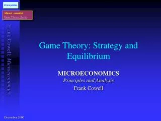Game Theory: Strategy and Equilibrium