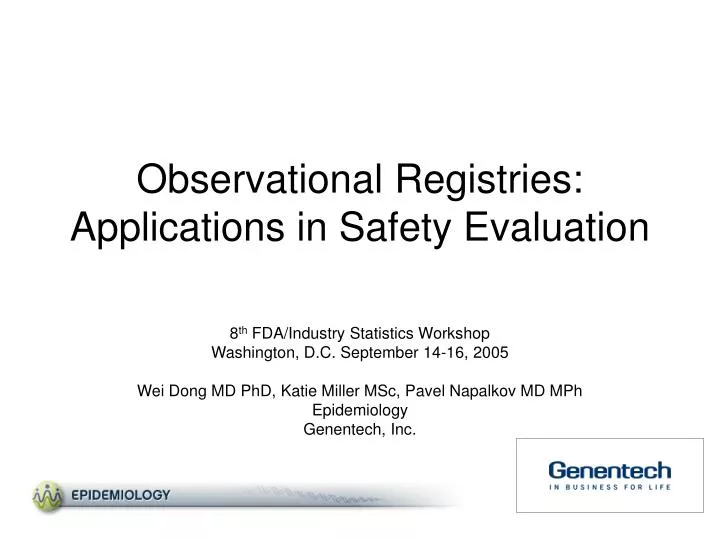 observational registries applications in safety evaluation