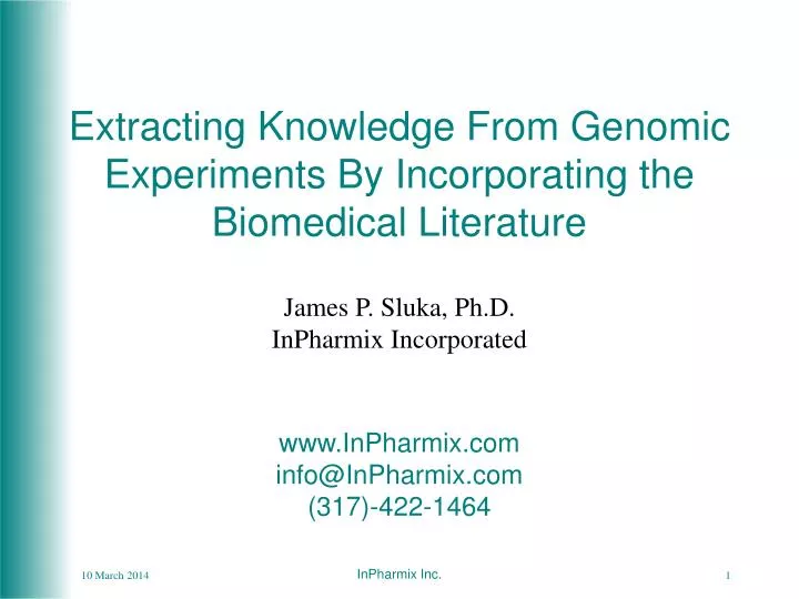 extracting knowledge from genomic experiments by incorporating the biomedical literature