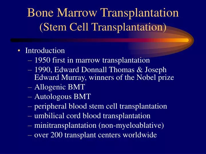 bone marrow transplantation stem cell transplantation